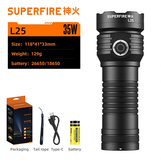 SUPERFIRE L25 Haute Lumnes Lampe de Poche