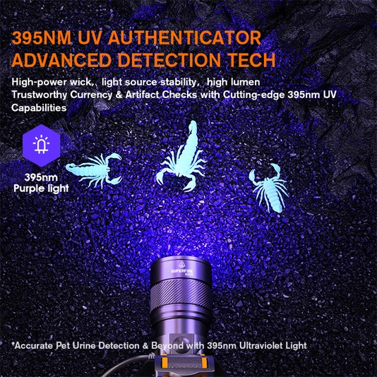 SUPERFIRE HZ01 Phare zoomable uv polyvalent