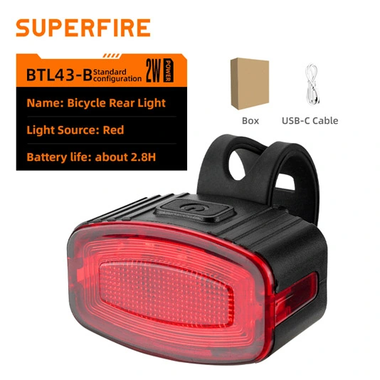 Lumière rechargeable de vélo série SUPERFIRE BL43