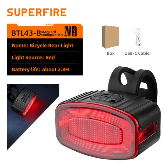 Lumière rechargeable de vélo série SUPERFIRE BL43