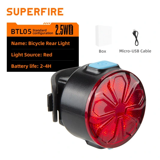 Lumière compacte de vélo SUPERFIRE BTL05