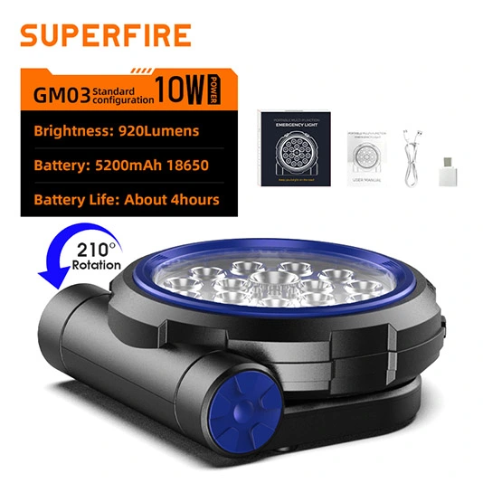 Lumière de travail multifonctionnelle SUPERIFER GM03