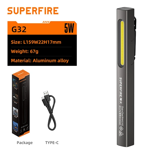 Lumière de travail portable SUPERFIRE G32