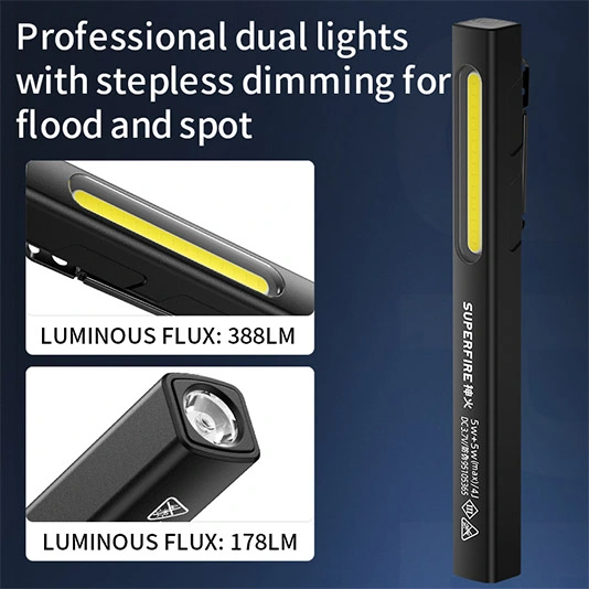 Lumière de travail portable SUPERFIRE G32