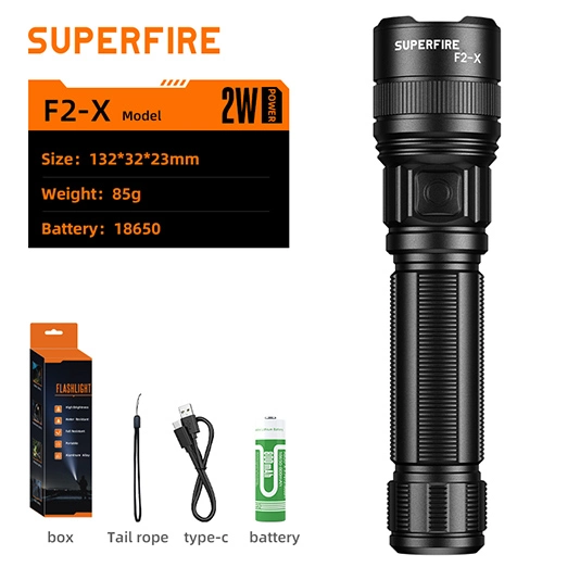 SUPERFIRE F2-X Flahlight zoomable