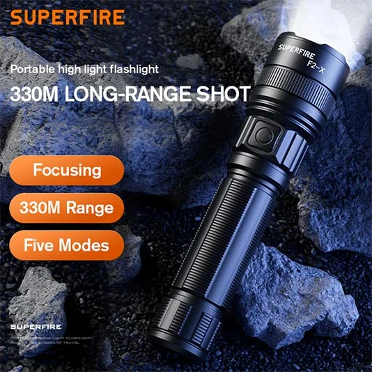SUPERFIRE F2-X Flahlight zoomable