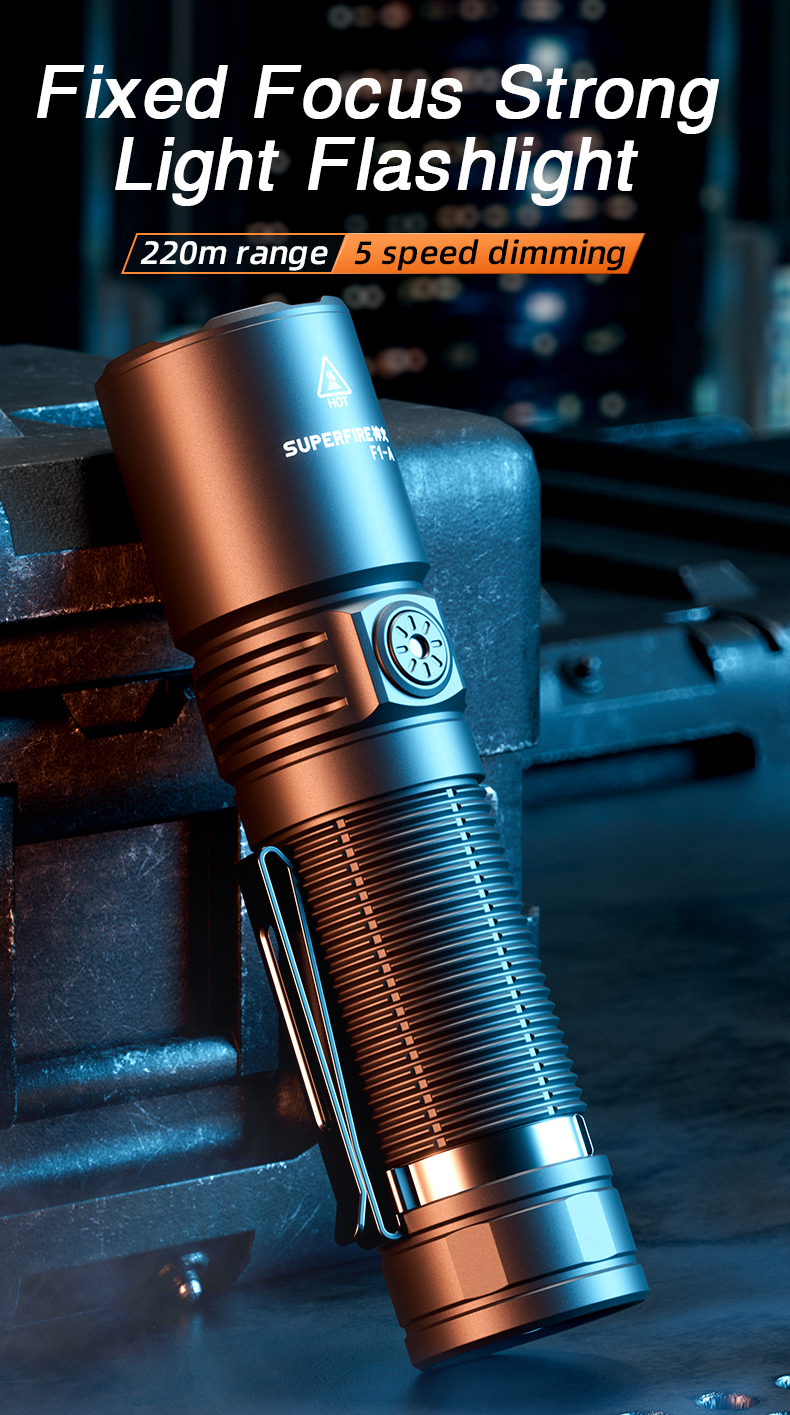 Details of SUPERFIRE F1-A High Power Flashlight Details of SUPERFIRE F1-A High Power Flashlight