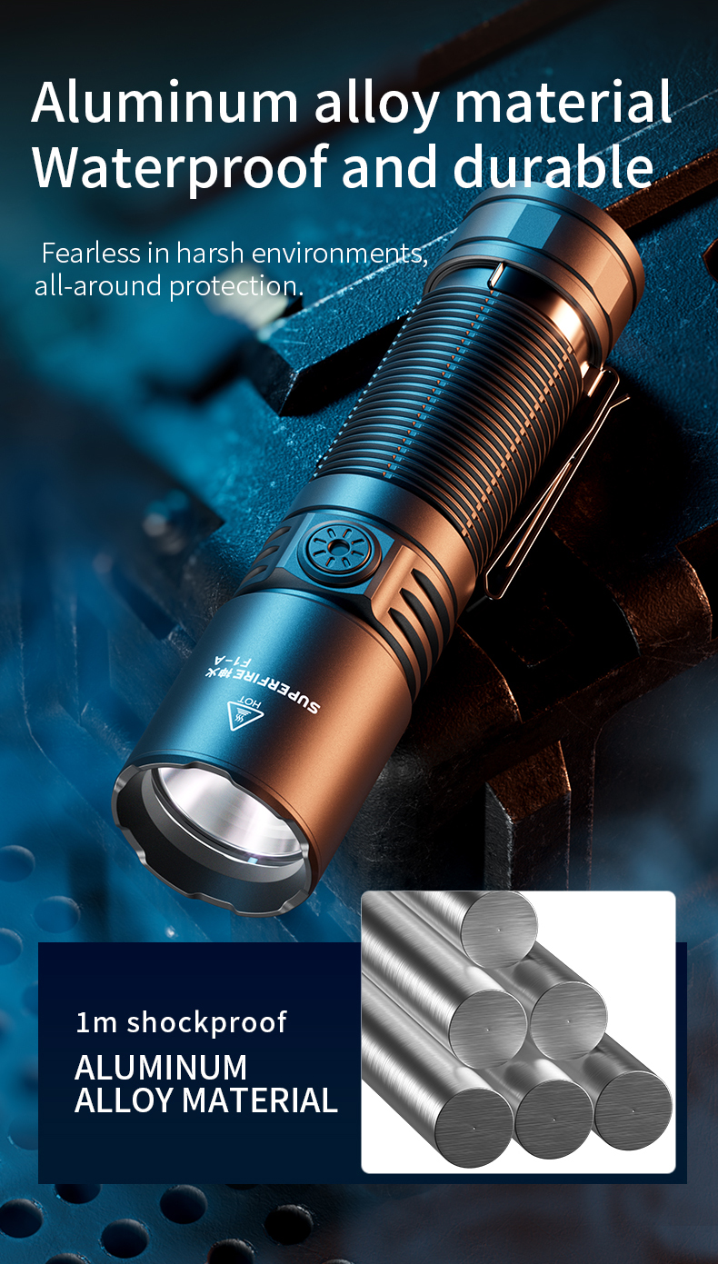 Details of SUPERFIRE F1-A High Power Flashlight Details of SUPERFIRE F1-A High Power Flashlight