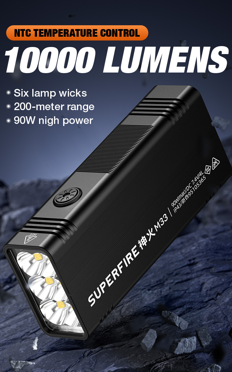 Details of SUPERFIRE M33-high-power-flashlight Details of SUPERFIRE M33-high-power-flashlight