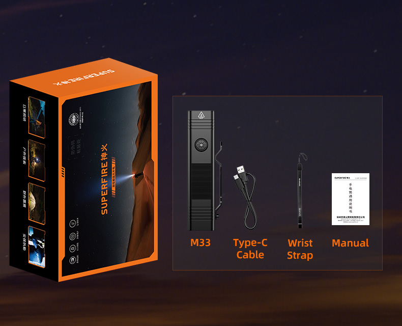 Details of SUPERFIRE M33-high-power-flashlight Details of SUPERFIRE M33-high-power-flashlight