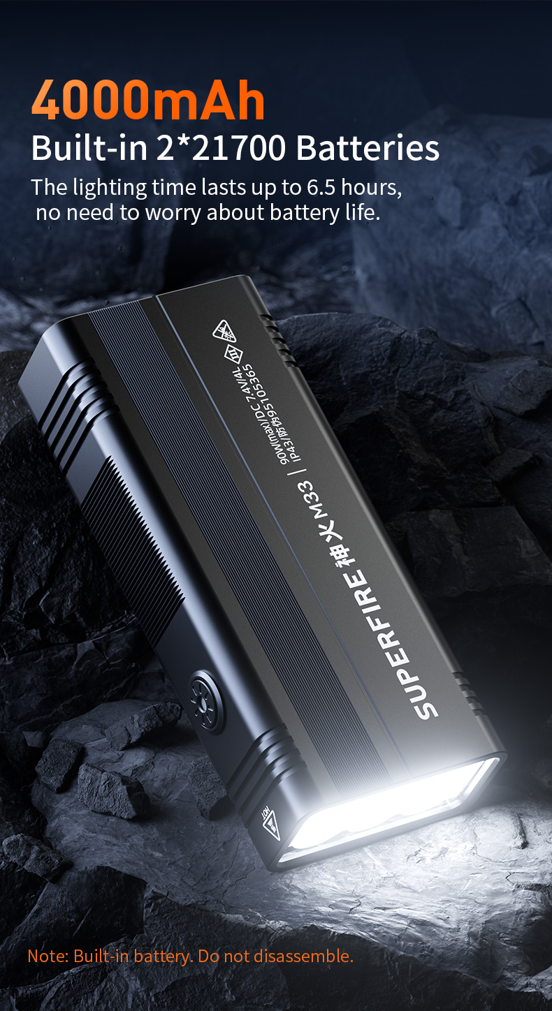Details of SUPERFIRE M33-high-power-flashlight Details of SUPERFIRE M33-high-power-flashlight