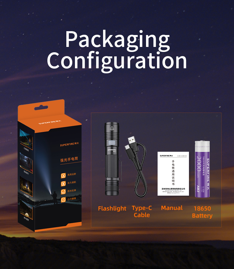 Details of SUPERFIRE New A5-L2 EDC Flashlight Details of SUPERFIRE New A5-L2 EDC Flashlight